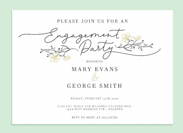 Elegante Einladungskarte für eine Verlobungsfeier